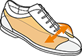 Ορθοπεδικά παπούτσια για κότσι: Με ελαστικά υλικά που αναπνέουν Επανώδερμα μεγάλης ελαστικότητας με μοναδική σύνθεση δέρματος και τεξτίλ, ώστε να αγκαλιάζουν το πόδι, να εφαρμόζουν τέλεια και να προσαρμόζονται ακόμη και σε σοβαρές παραμορφώσεις
